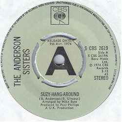 The Anderson Sisters Suzy-Hang-Around Vinyl 7" USED