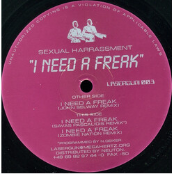 Sexual Harrassment I Need A Freak Vinyl 12" USED