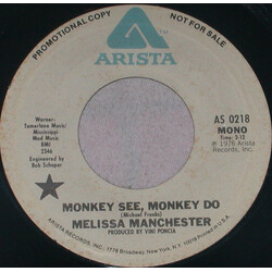 Melissa Manchester Monkey See, Monkey Do Vinyl 7" USED
