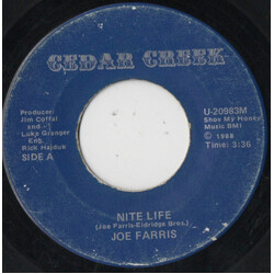Joe Farris Nite Life / The Depot Vinyl 7" USED