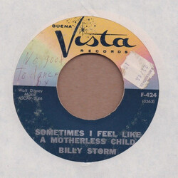 Billy Storm Sometimes I Feel Like A Motherless Child / He Knows How Much We Can Bear Vinyl 7" USED