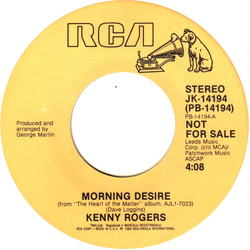 Kenny Rogers Morning Desire Vinyl 7" USED