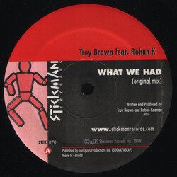 Troy Brown What We Had USED VINYL 12INCH