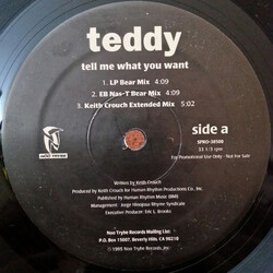 Teddy Tell Me What You Want USED VINYL 12INCH PROMO