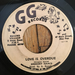 Gregory Isaacs Love Is Overdue Vinyl 7" USED