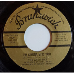 The Artistics I'm Gonna Miss You Vinyl 7" USED