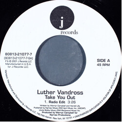 Luther Vandross Take You Out Vinyl 7" USED