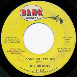 The McCoys Come On Let's Go Vinyl 7" USED