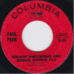 Paul Peek Rockin' Pneumonia And Boogie Woogie Flu Vinyl 7" USED
