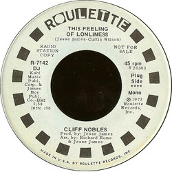 Cliff Nobles This Feeling Of Lonliness Vinyl 7" USED