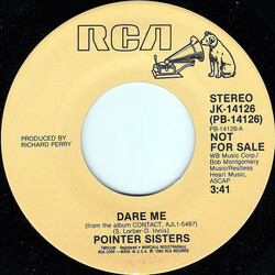 Pointer Sisters Dare Me USED VINYL 7INCH PROMO