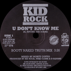 Kid Rock U Don't Know Me Vinyl 12" USED
