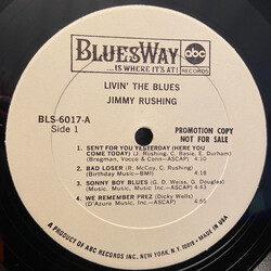 Jimmy Rushing Livin' The Blues Vinyl LP USED