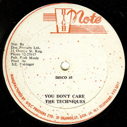 The Techniques You Don't Care / I'm In The Mood For Love Vinyl 12" USED