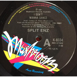 Split Enz I Don't Wanna Dance Vinyl 7" USED