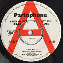 Matt Monro Before You Go Vinyl 7" USED