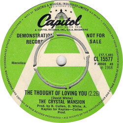Crystal Mansion The Thought Of Loving You / Hallelujah Vinyl 7" USED