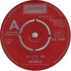 Buckwheat (2) Hey Little Girl Vinyl 7" USED