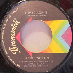 Jackie Wilson Try It Again / Love Is Funny That Way Vinyl 7" USED