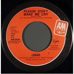 UB40 Please Don't Make Me Cry Vinyl 7" USED