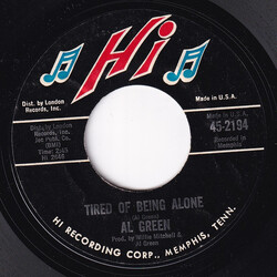 Al Green Tired Of Being Alone / Get Back Baby Vinyl 7" USED