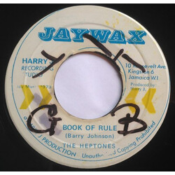 The Heptones Book Of Rule Vinyl 7" USED