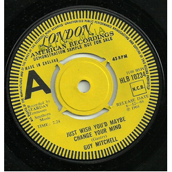 Guy Mitchell Just Wish You'd Maybe Change Your Mind Vinyl 7" USED