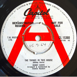 Bobby Darin The Things In This House Vinyl 7" USED