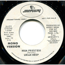 Uriah Heep High Priestess Vinyl 7" USED