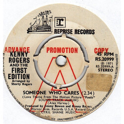 Kenny Rogers & The First Edition Someone Who Cares Vinyl 7" USED