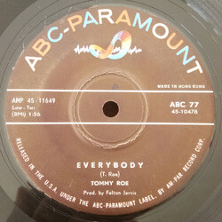 Tommy Roe Everybody Vinyl 7" USED
