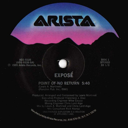 Exposé Point Of No Return Vinyl 12" USED