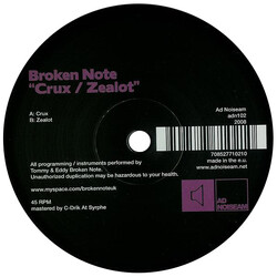 Broken Note Crux / Zealot Vinyl 12" USED