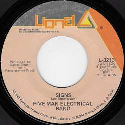 Five Man Electrical Band Signs / Hello Melinda Goodbye USED VINYL 7INCH 45 RPM SINGLE STYRENE