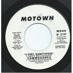 Commodores I Feel Sanctified Vinyl 7" USED