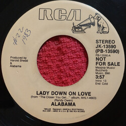 Alabama Lady Down On Love Vinyl 7" USED