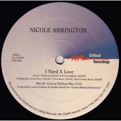 Nicole Arrington I Need A Love Vinyl 12" USED