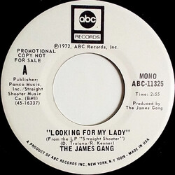 James Gang Looking For My Lady Vinyl 7" USED