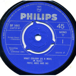 Fritz, Mike & Mo What Colour (Is A Man) Vinyl 7" USED