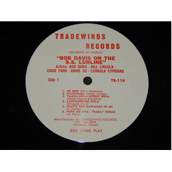 Bob Pauhaleokapioanaokeanuenueokalani Davis Bob Davis On The S. S. Lurline Vinyl LP USED