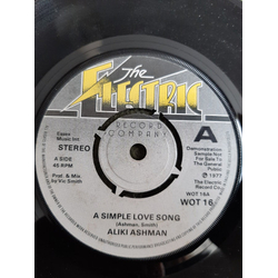 Aliki Ashman A Simple Love Song Vinyl 7" USED