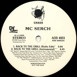 MC Serch Back To The Grill Vinyl 12" USED