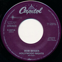Bob Seger Hollywood Nights / Rock And Roll Never Forgets Vinyl 7" USED