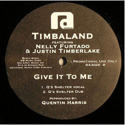Timbaland / Nelly Furtado / Justin Timberlake Give It To Me Vinyl 12" USED
