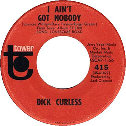 Dick Curless I Ain't Got Nobody / Shoes Vinyl 7" USED