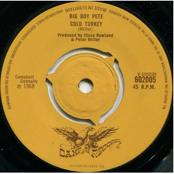 Big Boy Pete Cold Turkey Vinyl 7" USED