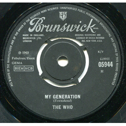 The Who My Generation Vinyl 7" USED