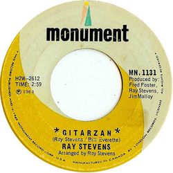 Ray Stevens Gitarzan Vinyl 7" USED