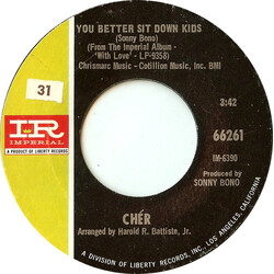 Cher You Better Sit Down Kids / Elusive Butterfly Vinyl 7" USED