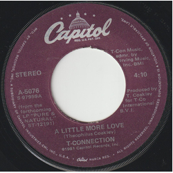 T-Connection A Little More Love / Goombay Time Vinyl 7" USED